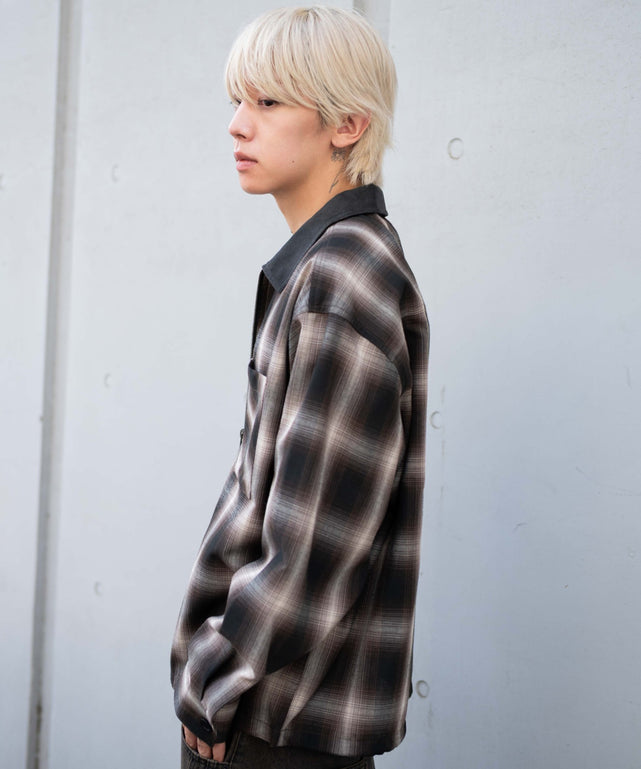 ブラウンチェック1 モデル：175cm L着用
