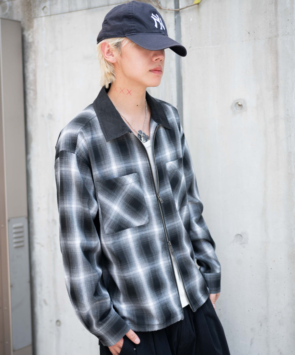 ブラックチェック1 モデル：175cm L着用