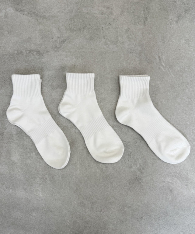 3Pムジアンクルソックス(25-27cm)/ホワイト