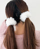 L2Pファーヘアゴム/ホワイト