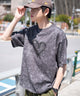 スノーパターングラフィックT（SS）/Dグレー　モデル:180cm L着用
