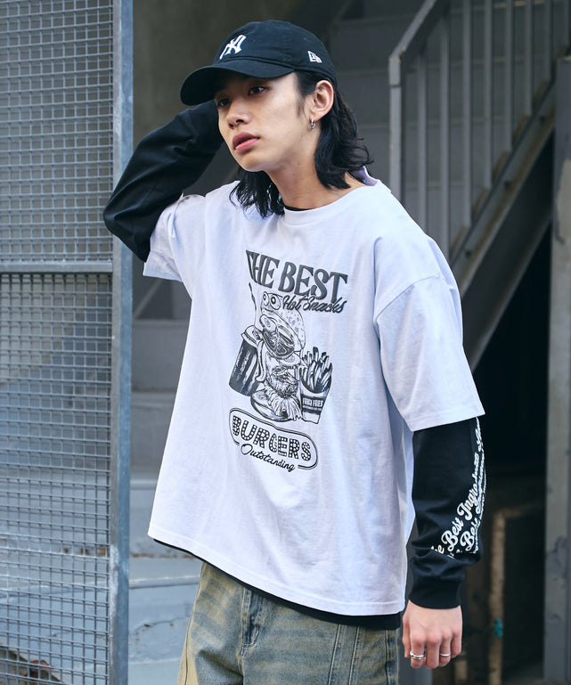 ホワイト 　モデル:175cm L着用
