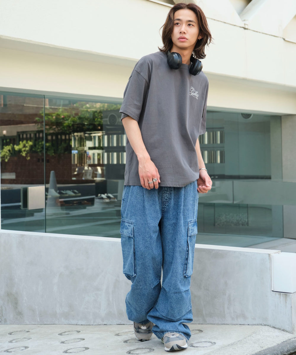 デニム淡加工 モデル：175cm L着用