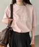 接触冷感プリントロゴT/Lピンク モデル：160cm M着用