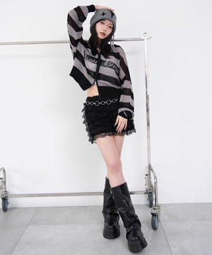 グレーボーダー　モデル：159cm F着用