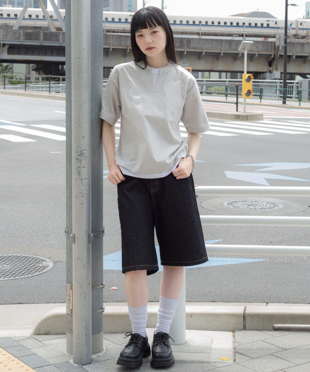 Lグレー　モデル：164cm M着用