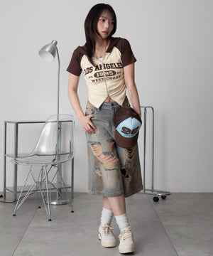 ブラウン　モデル：159cm F着用