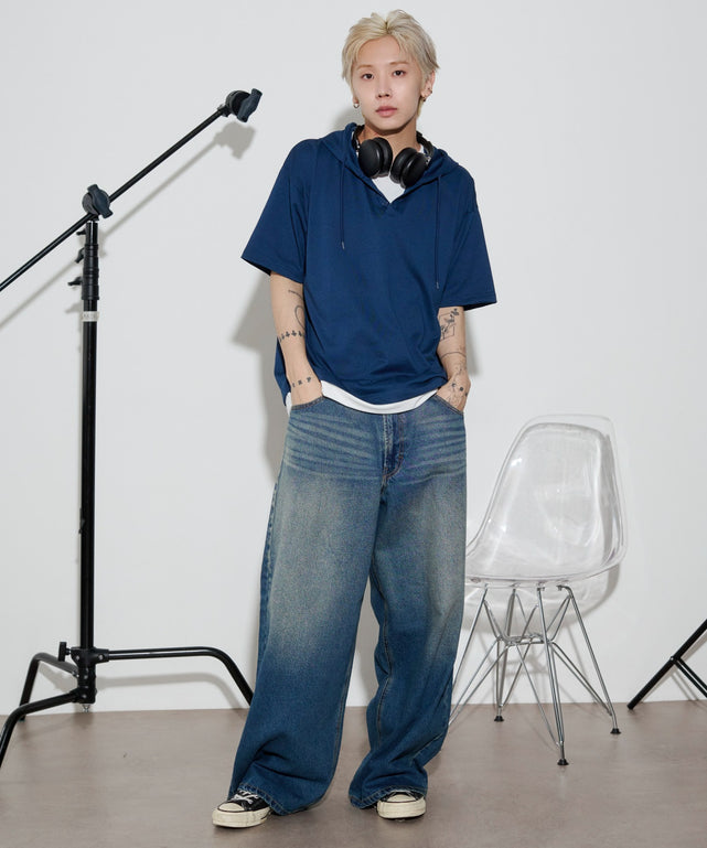 ネイビー モデル：175cm L着用