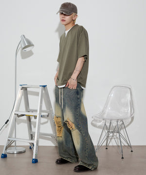 カーキ モデル：175cm L着用