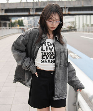 デニムブラックソノタ　モデル：159cm M着用
