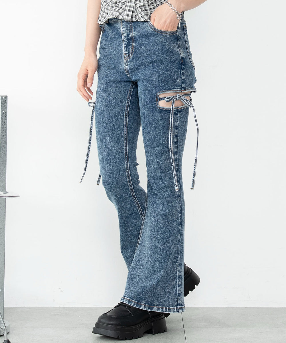 デニム中濃加工　モデル：166cm F着用