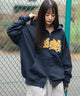 グラフィックZIPパーカー/ネイビー モデル：160cm M着用