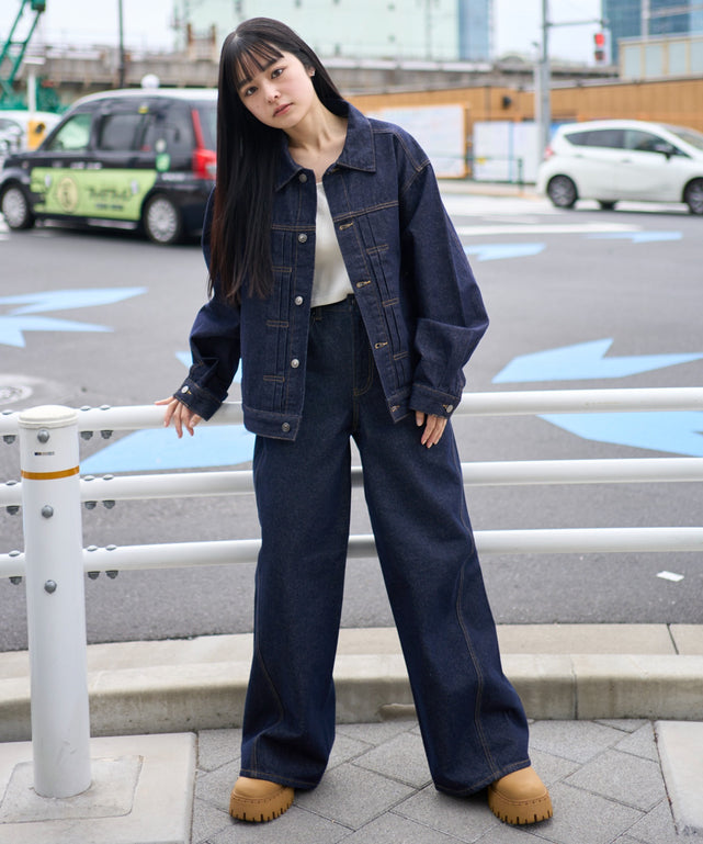 デニムインディゴ モデル：160cm M着用