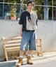 デニム中濃加工 モデル：181cm L着用