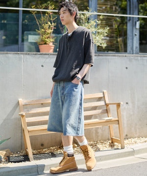 デニム中濃加工 モデル：181cm L着用