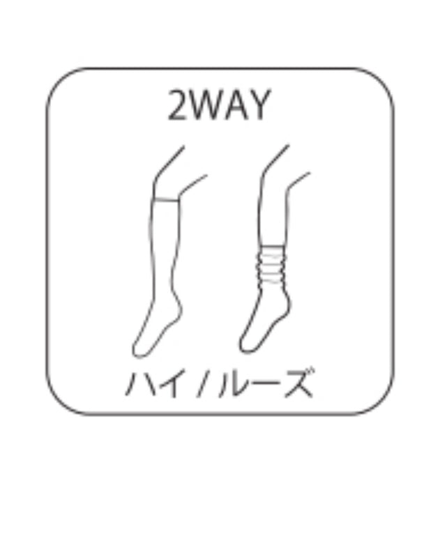 2wayメローリブハイソックス(23-25cm)