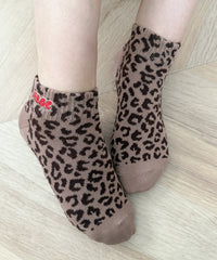 レオパード刺繍ロゴショートソックス(23-25cm)