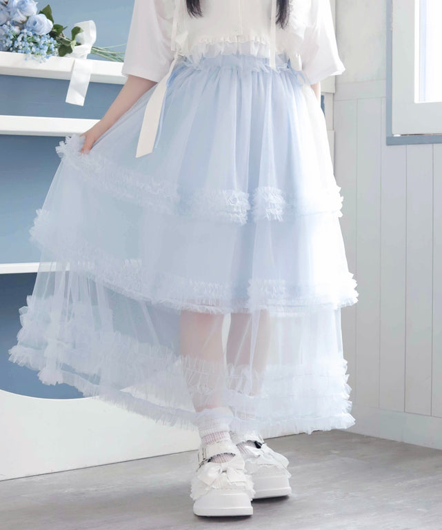 お嬢様のすずしげスカート/サックス