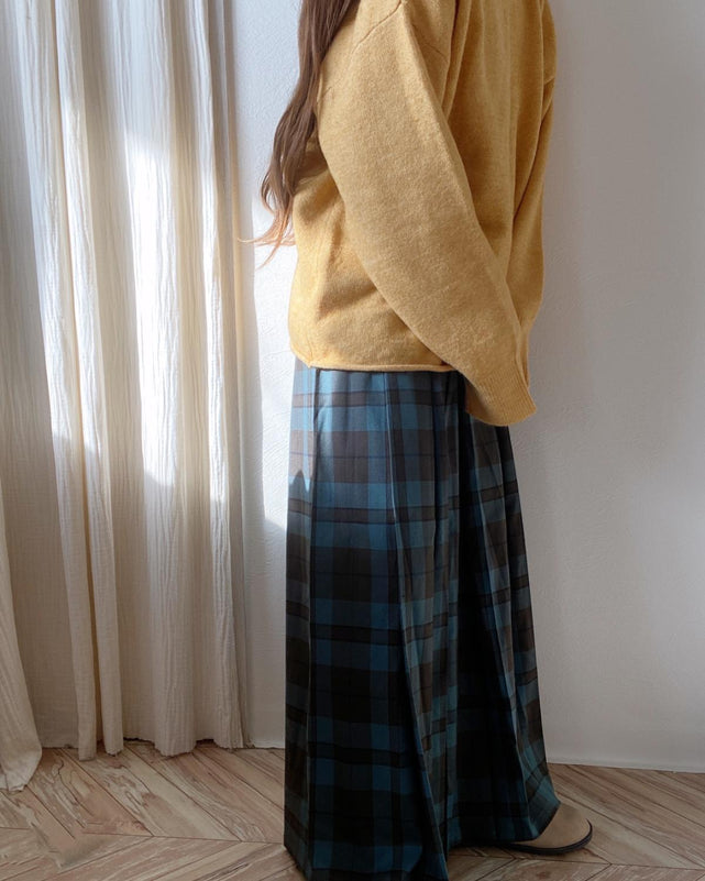 チェックプリーツスカート