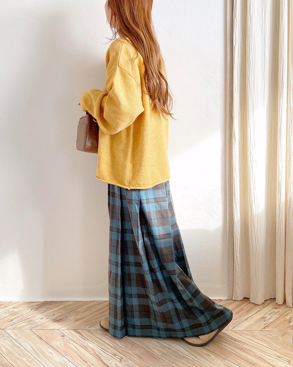チェックプリーツスカート