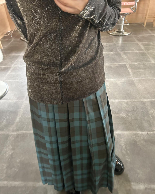 チェックプリーツスカート