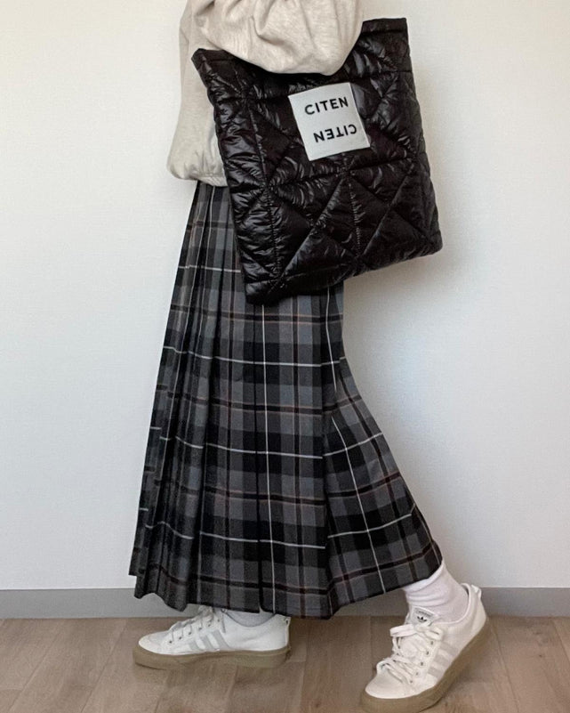 チェックプリーツスカート