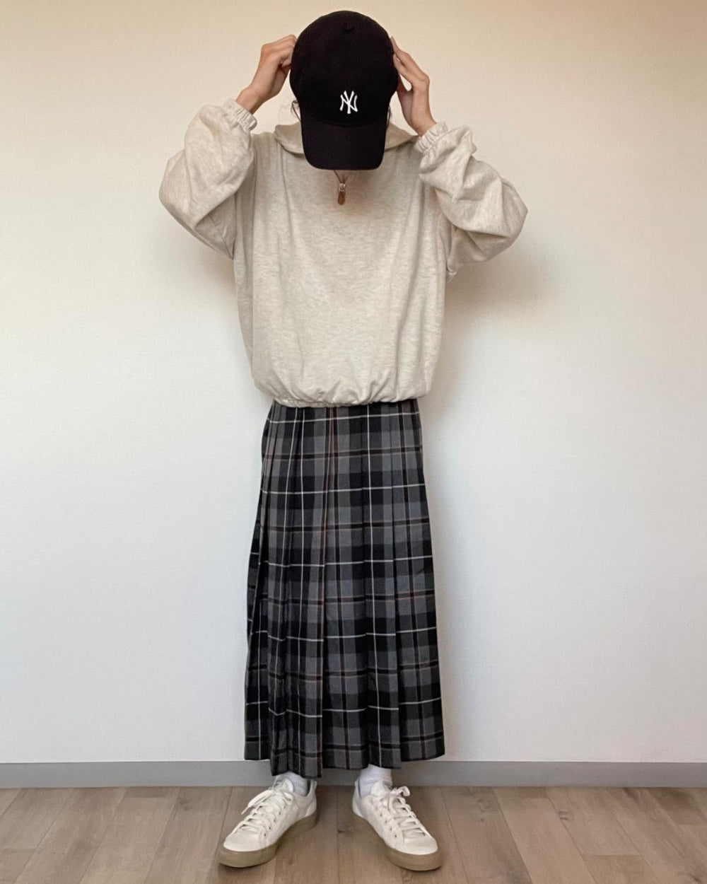 チェックプリーツスカート
