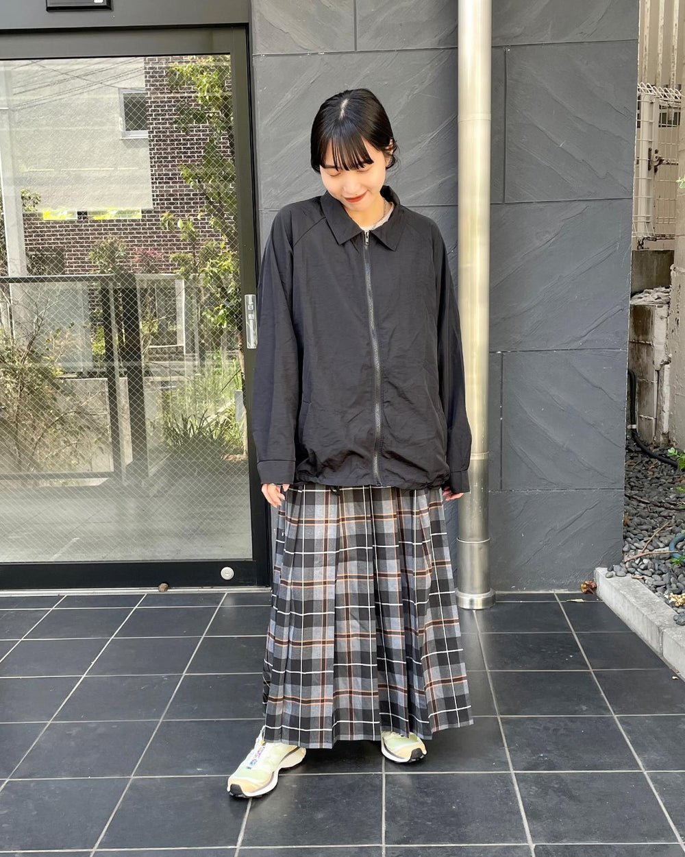 チェックプリーツスカート