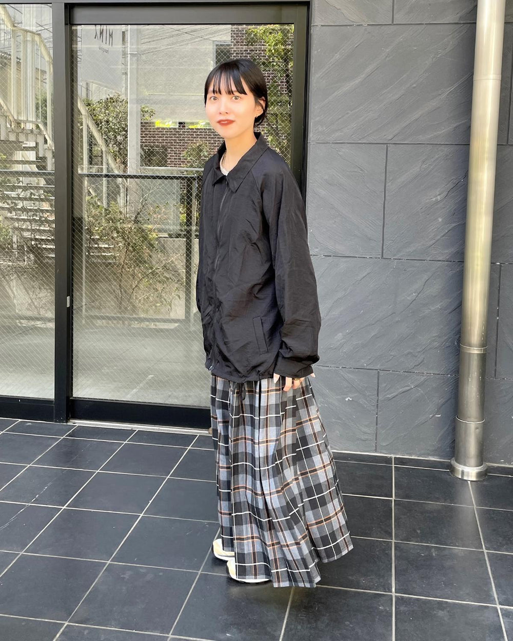 チェックプリーツスカート