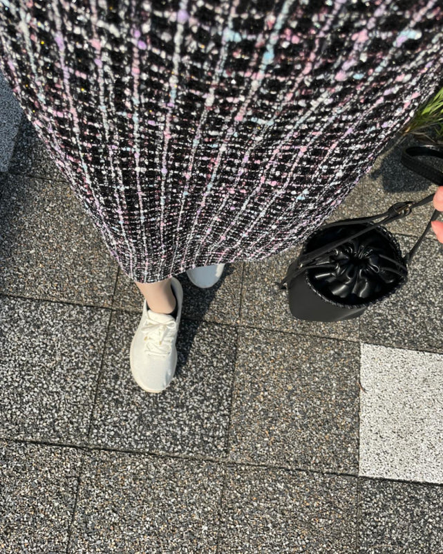 ツイードチェックワンピース