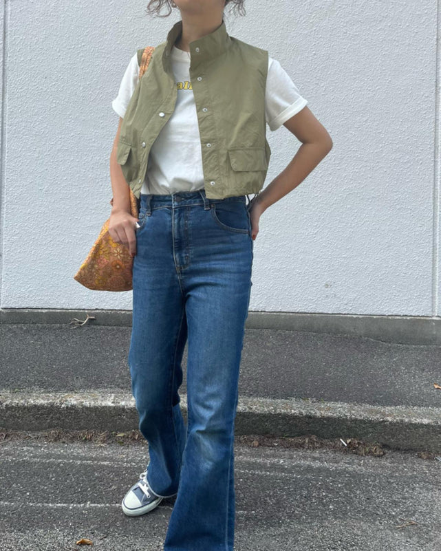クロップドミリタリーベスト