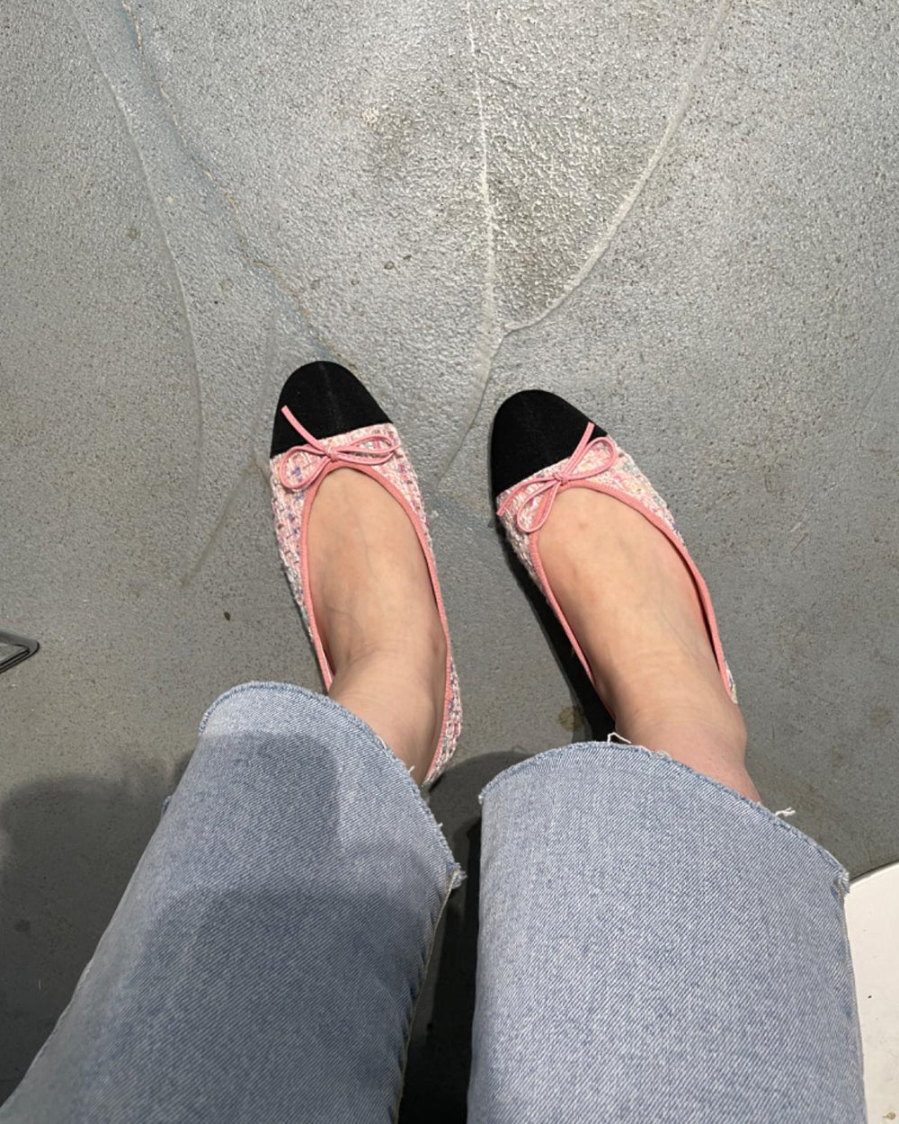 ツイードパンプス
