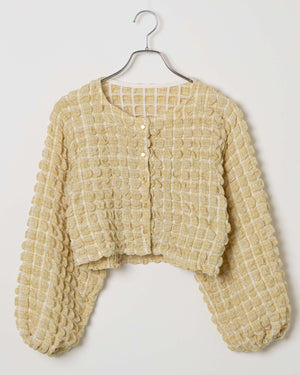 ぽこぽこショートカーディガン