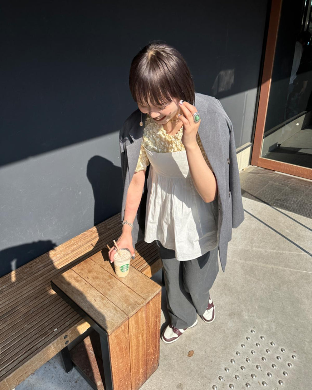 タイプライターペプラムキャミ
