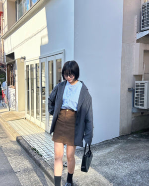 ボリュームスリーブストライプシャツ