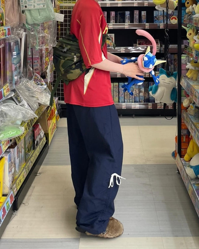 サイドリボンロングパンツ