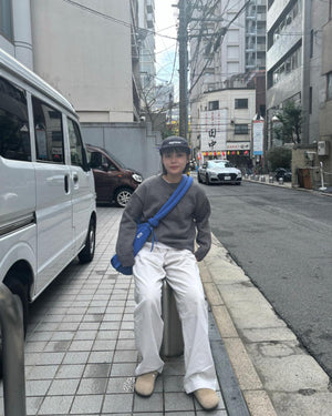 フロントボタンニットプルオーバー
