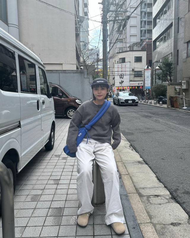 フロントボタンニットプルオーバー