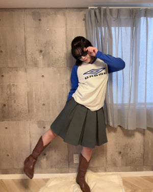 レイヤードデザインミドルスカート