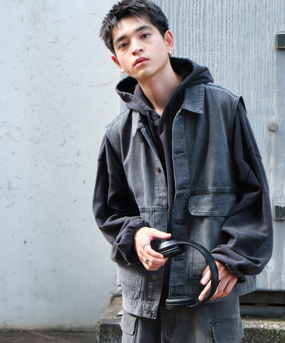 デニムブラック モデル：180cm L着用