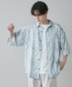 アムンゼン総柄BIGシャツ/柄2 モデル：180cm L着用