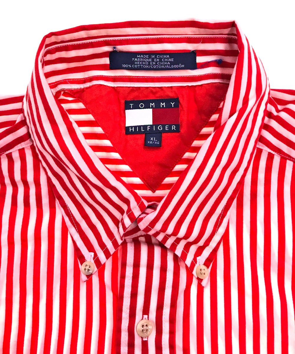TOMMY ストライプ 長袖ブランドシャツ