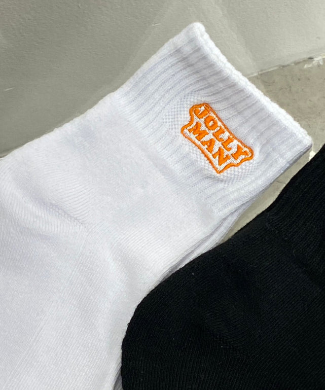 カラーロゴアンクルソックス(23-25cm)/オレンジ