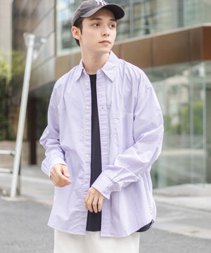 パープル系ストライプ　モデル：175cm 　L着用